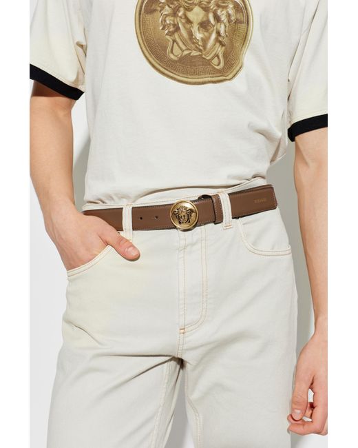 Versace Brown Leather Belt for men