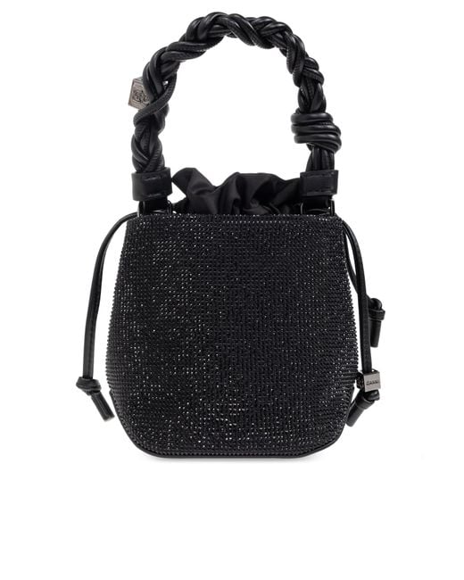 Ganni Green Handbag With Shimmering Appliqués