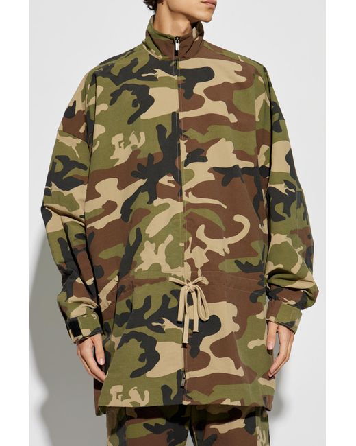 Fear Of God Green Jacket With Camo Print for men