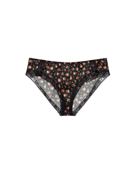 Dolce & Gabbana Black Silk Scarves With Floral Motif