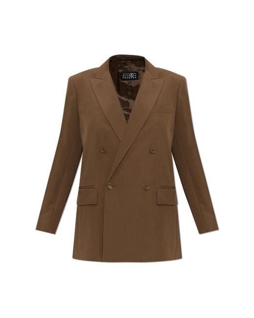 MM6 by Maison Margiela Brown Single-Vent Blazer