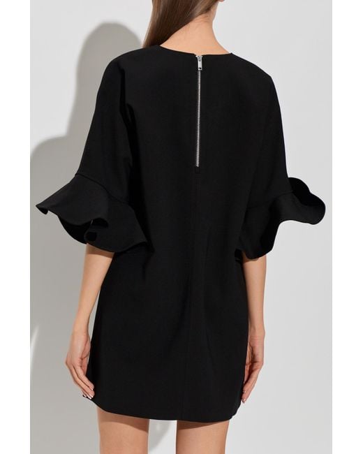 Ganni Black Dress With A V-Neckline