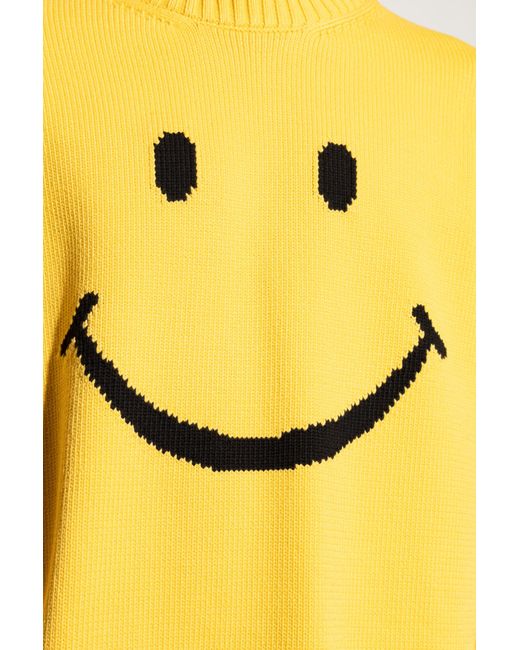 Moschino Yellow Round-Neck Knitwear for men