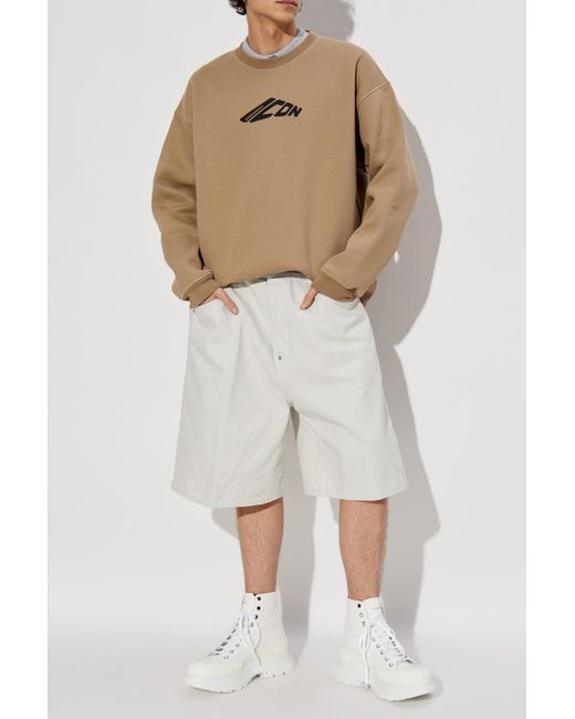 DSquared² Natural Sweatshirt With Printed Logo, for men