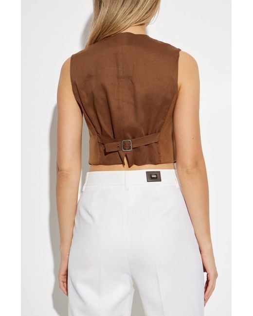 Max Mara White Edda Vest