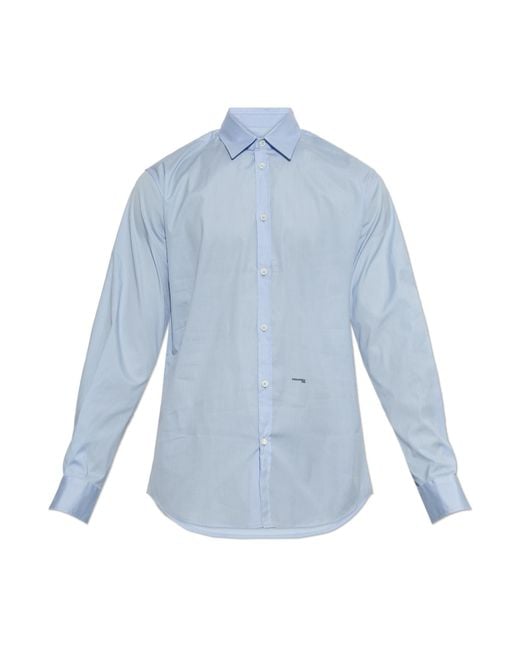DSquared² Blue Shirt With Logo for men