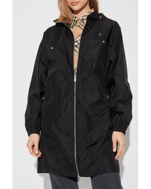 Burberry Black Parka With Hood