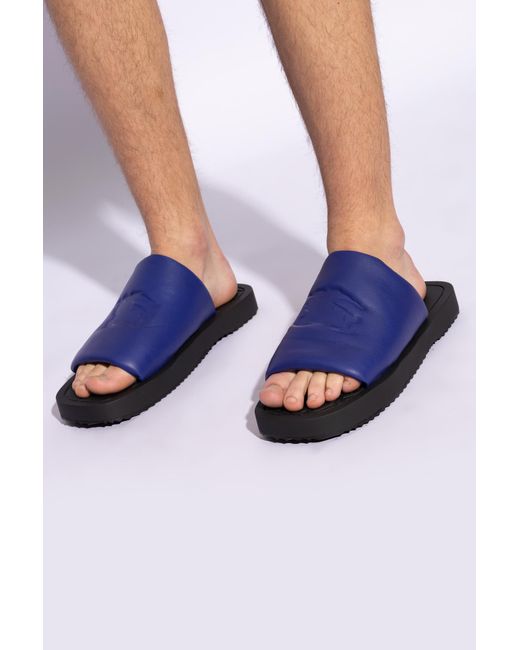 Burberry Blue ‘Slab’ Slides for men