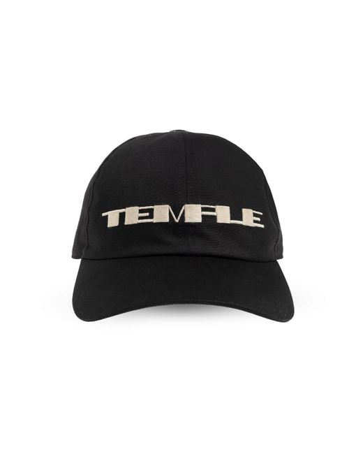 Rick Owens Black Baseball Cap