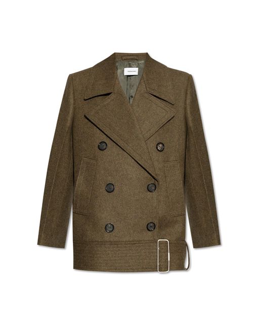 Ferragamo Green Wool Coat