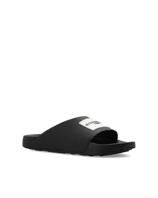 Givenchy White Slides With Logo for men