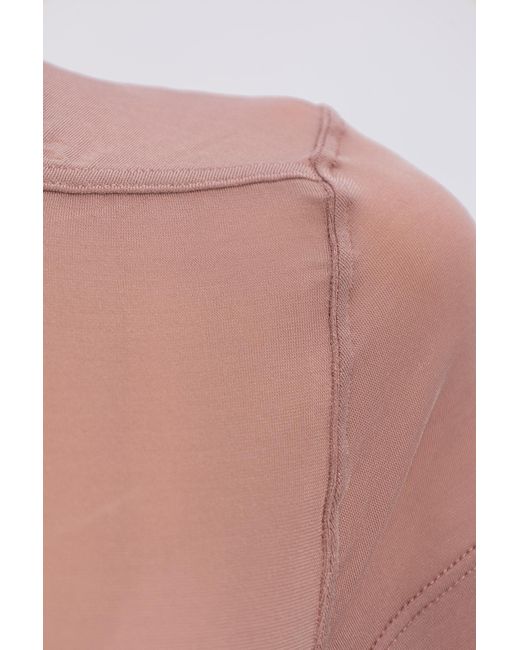 Rick Owens Pink 'cropped Level T' T-shirt,