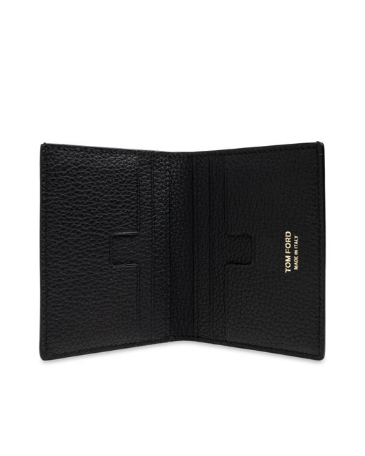 Tom Ford Black Folding Card Case for men