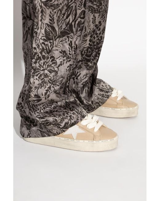 Golden Goose Deluxe Brand Natural Sports Shoes 'Hi Star Classic With List'