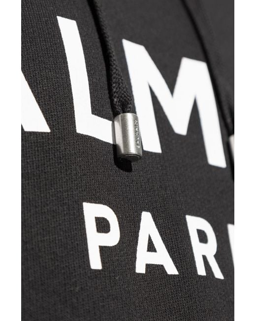 Balmain Black Sweatshirt With Logo for men