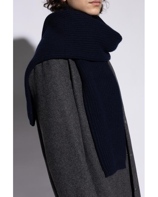 Lisa Yang Blue Scarf "Marseille" for men