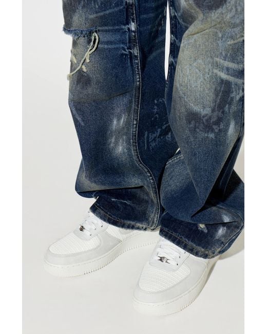 Nike White Sport Shoes "Air Force 1 '07 Lv8" for men