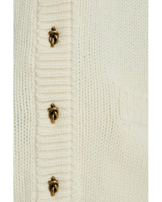 Moncler White Wool Cardigan With Pockets,