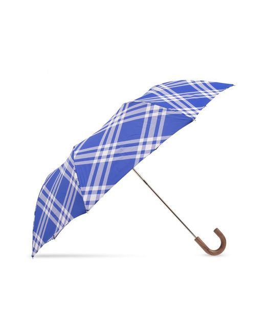 Burberry Blue Check Pattern Umbrella,