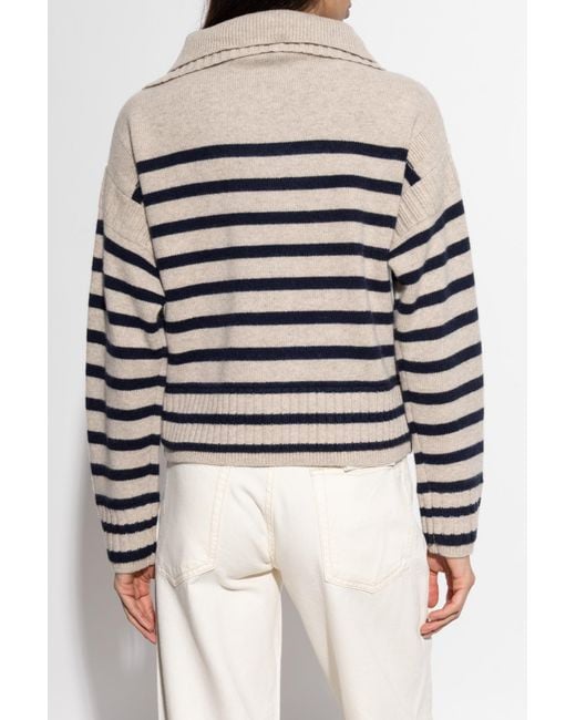 Rag & Bone Gray Sweater With A Zip Collar