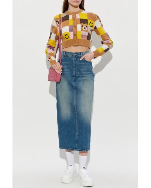 Moschino Yellow Short Cardigan