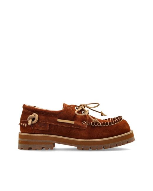 Moschino Brown Leather Shoes