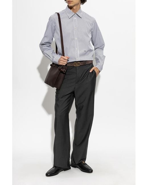 Valentino Garavani Black Wool Pleated Trousers for men