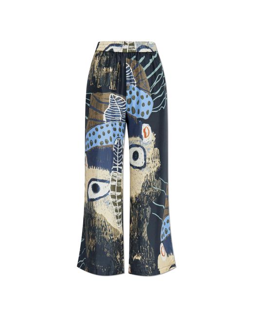 Munthe Multicolor Silk Trousers "Arum"