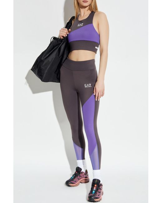 EA7 Purple Short Training Top