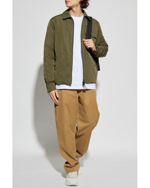 Moncler Green Down Jacket 'Vigeon' for men