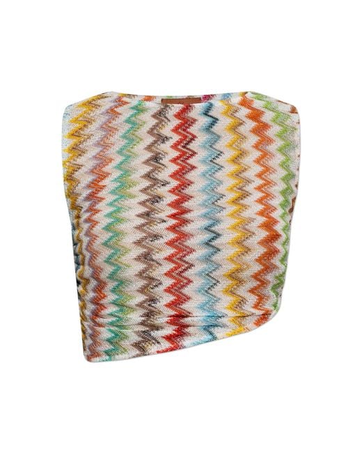 Missoni Multicolor Patterned Top With Lurex Thread