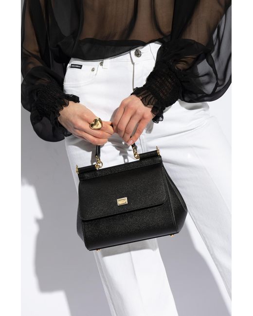 Dolce & Gabbana Black Handbag Sicily Medium
