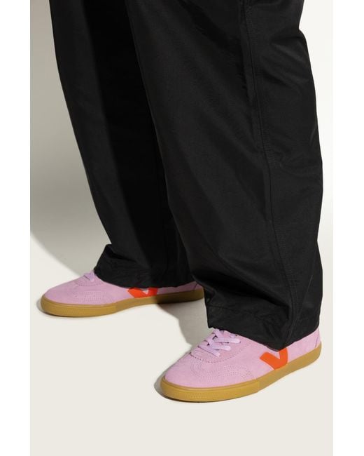 Veja Red Sports Shoes "Volley Suede"
