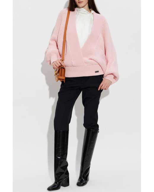 Balmain Pink Loose-Fit Sweater