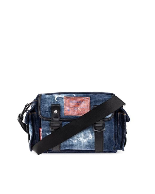DSquared² Blue 'Five Pockets' Shoulder Bag for men