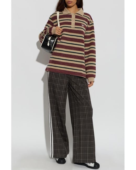 Adidas Originals Black Wide-Leg Trousers