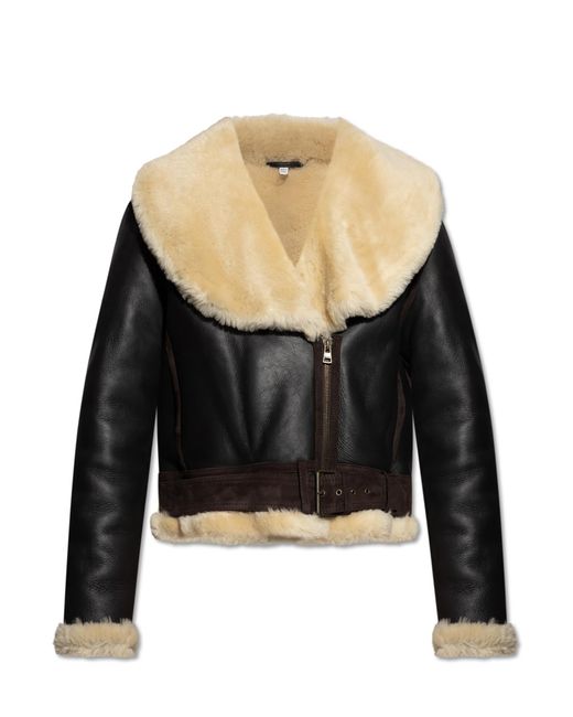 J.W. Anderson Black Sheepskin Coat With Pockets for men