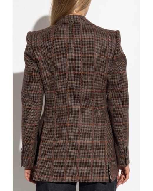 Chloé Brown Plaid Patterned Blazer