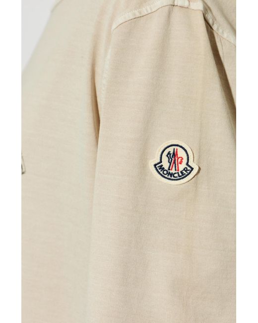Moncler Natural T-Shirt With Logo for men