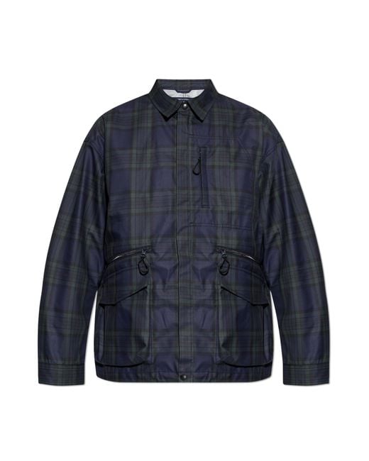 Comme des Garçons Blue Plaid Pattern Jacket for men