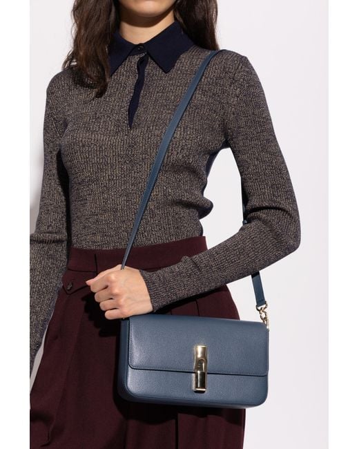 Furla Blue Shoulder Bag "Iride Small"