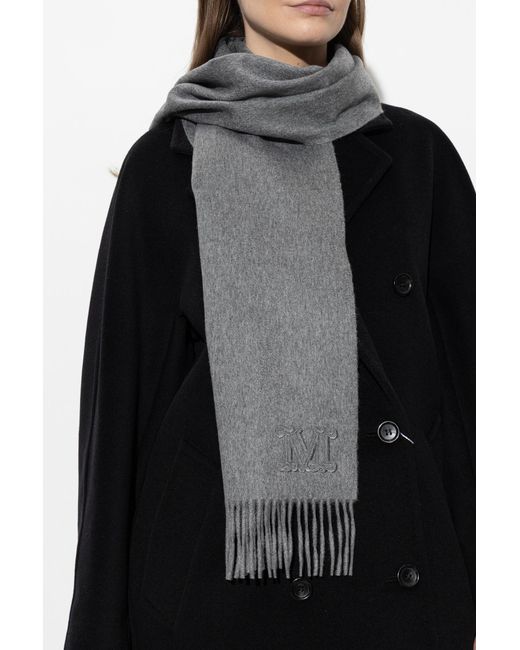 Max Mara Gray Cashmere Scarf "Wsdalia"