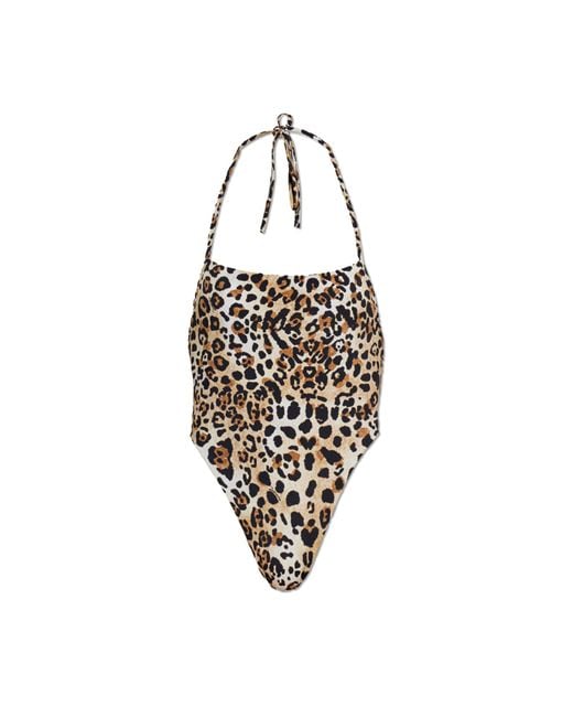 DSquared² White One-Piece Swimsuit With Animal Print