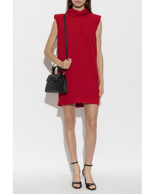 Valentino Garavani Red Silk Dress With Pockets