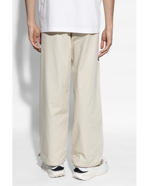 Moncler White Loose-Fitting Pants for men