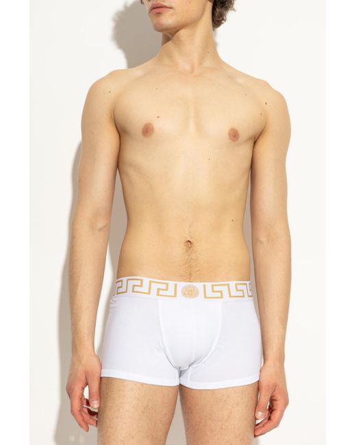 Versace White Cotton Boxers for men