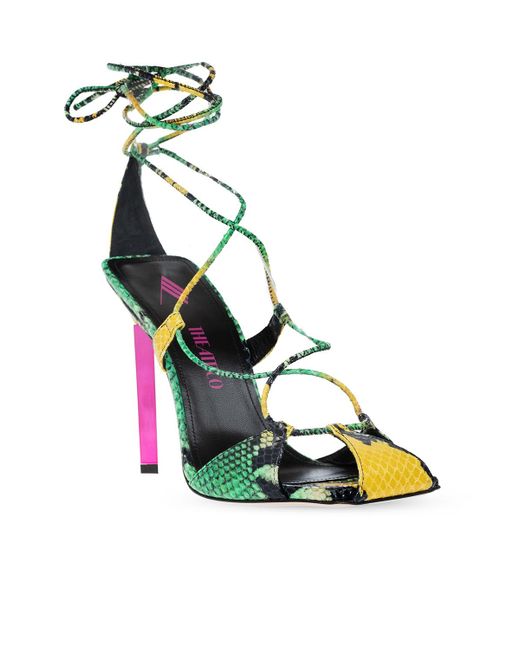 サンダル・ミュール The Attico Adele 105Mm Snakeskin-Print Sandals The Attico Adele 105mm snakeskin-print Sandals | Black