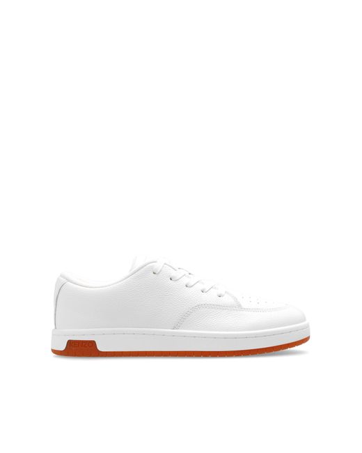 KENZO White Leather Sneakers, for men