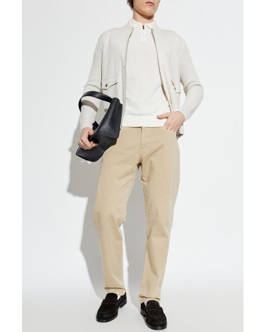 Eleventy White Jacket With Pockets for men