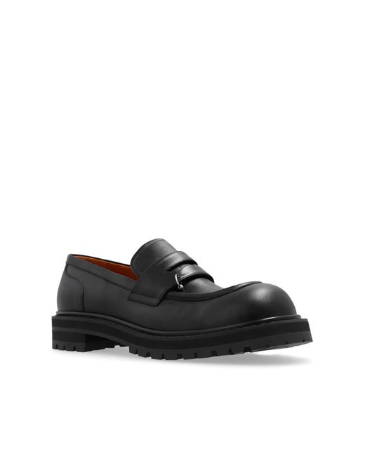 Marni Black Leather Loafers, for men